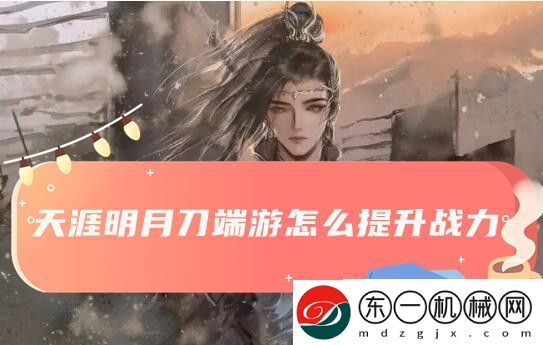 天涯明月刀端游提升戰(zhàn)力攻略介紹